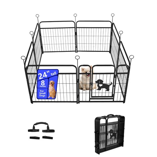 Duty metal dog playpen black - dog,