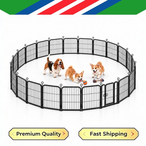 Metal dog pen with door - pen,