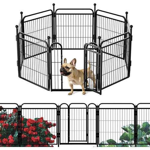 Dog playpen 8 panels - -,