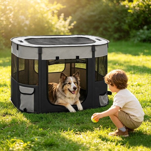 Foldable pet dog playpen - foldable,