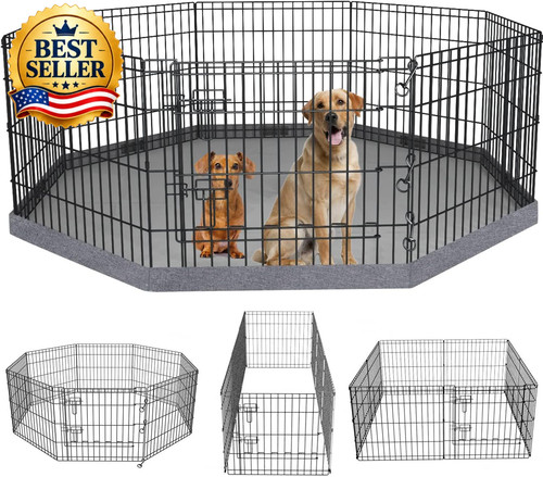 Foldable metal dog exercise - foldable,