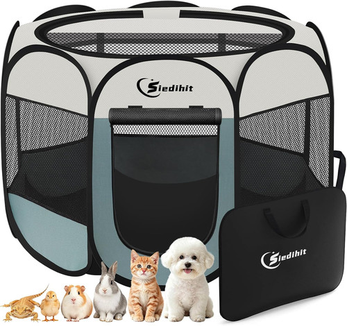 Portable pet playpen - playpen, cat