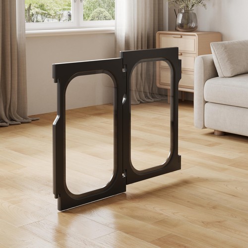 Clear acrylic dog - in,