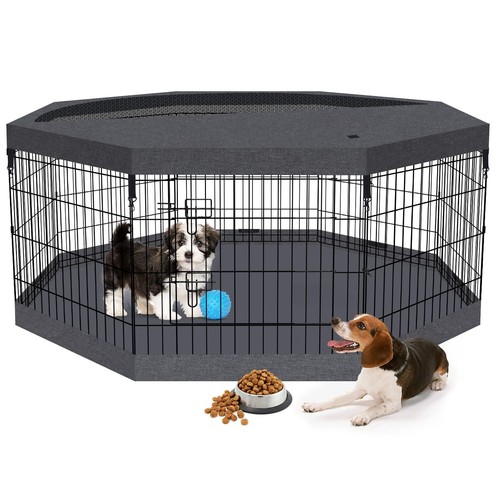 Foldable metal wire dog pen - foldable,