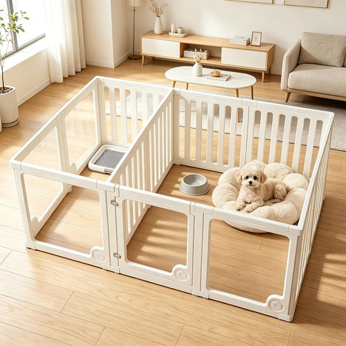 Acrylic clear dog playpen - clear,